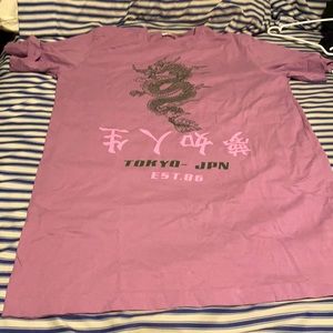 lilac dragon oversized graphic t shirt dress